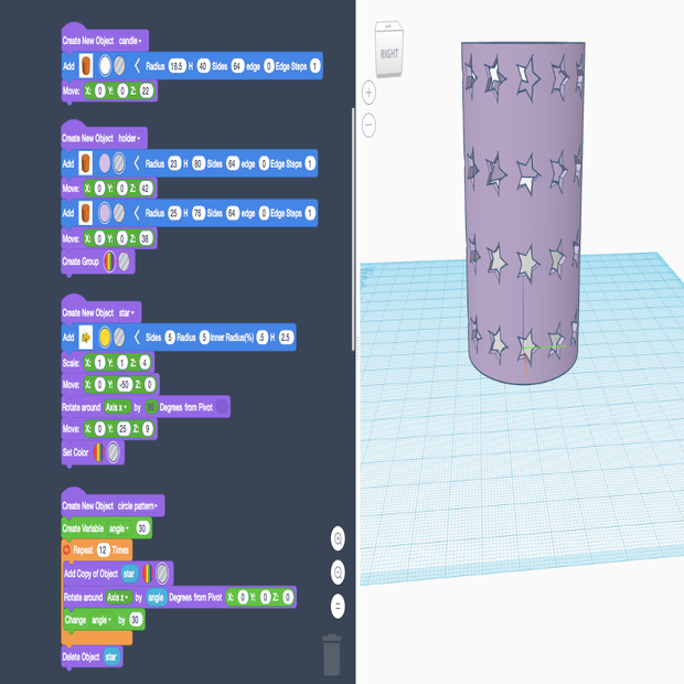 Code-generated Patterns in Tinkercad - Tinkercad