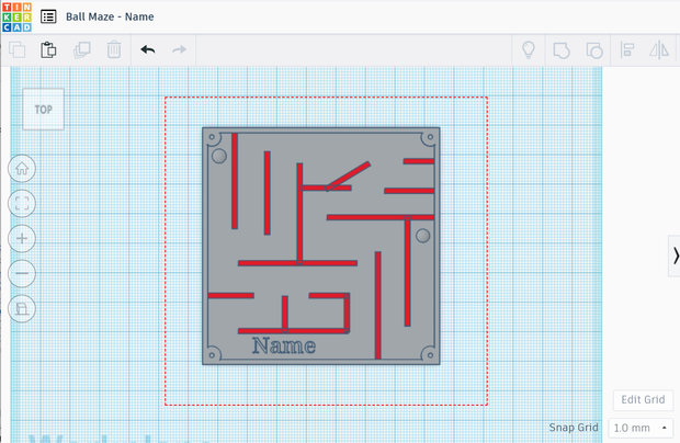 Moving Ball Maze - Tinkercad Student Project - Tinkercad