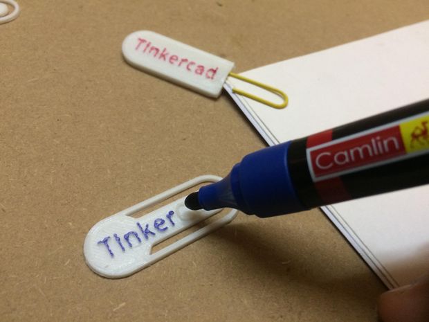 How to Make Personalized Paperclips / Bookmarks Using Tinkercad ...
