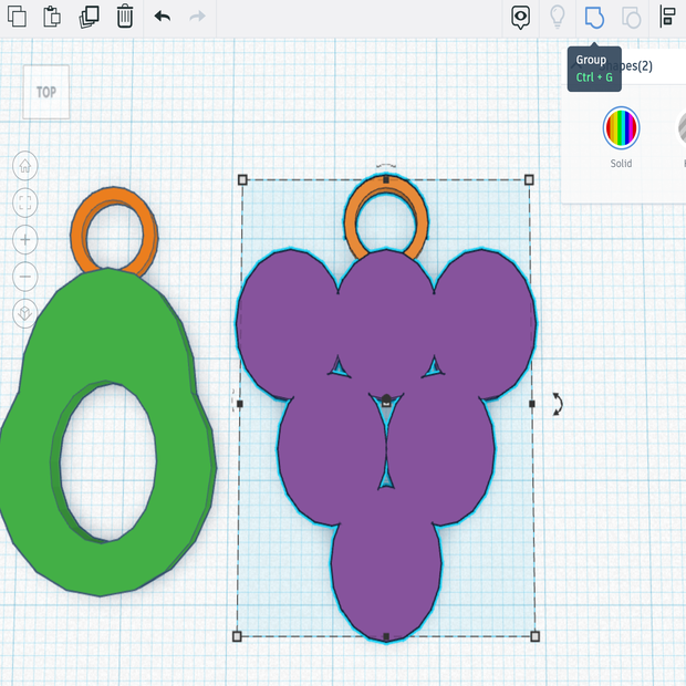 Tinkercad Making Colorful Fruit Keychains Tinkercad