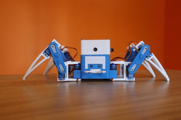SPY-DER : a Speech & Web Controlled Surveillance Spider Robot - Tinkercad