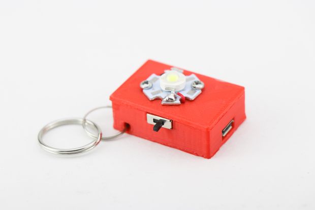 How to Make Mini Rechargeable Powerful LED Light - Tinkercad