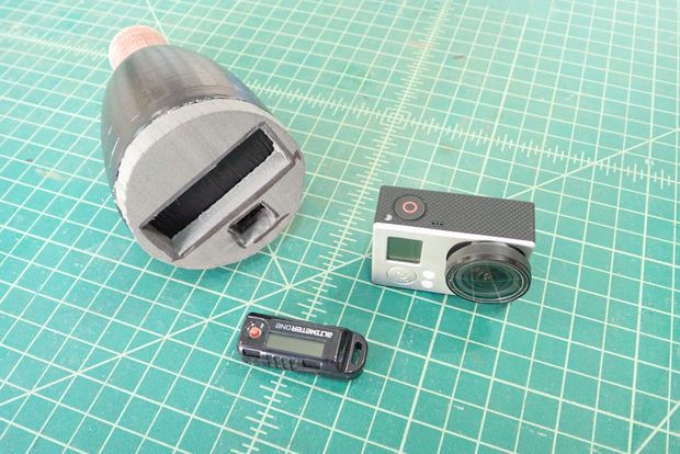 Model Rocket With GoPro Nose Cone - Tinkercad