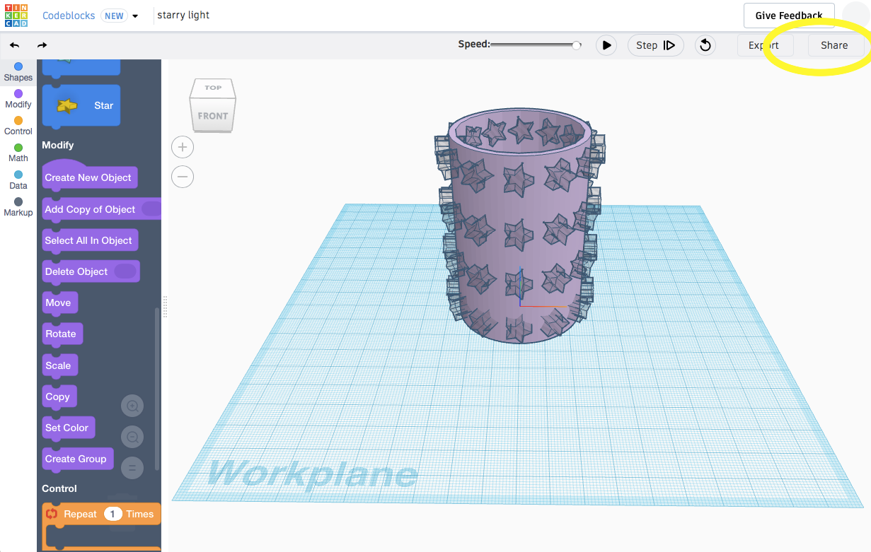 Code-generated Patterns in Tinkercad - Tinkercad