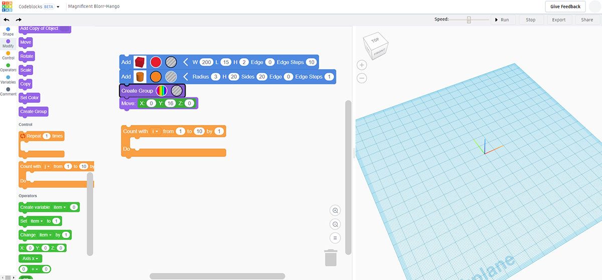 Stacked Collapsible Tree - Tinkercad