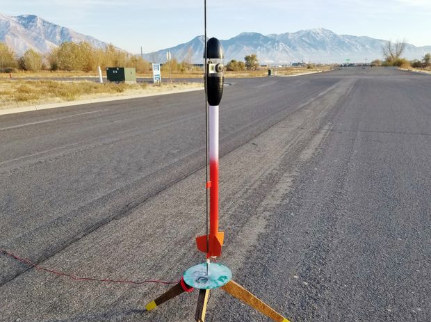 Model Rocket With GoPro Nose Cone - Tinkercad