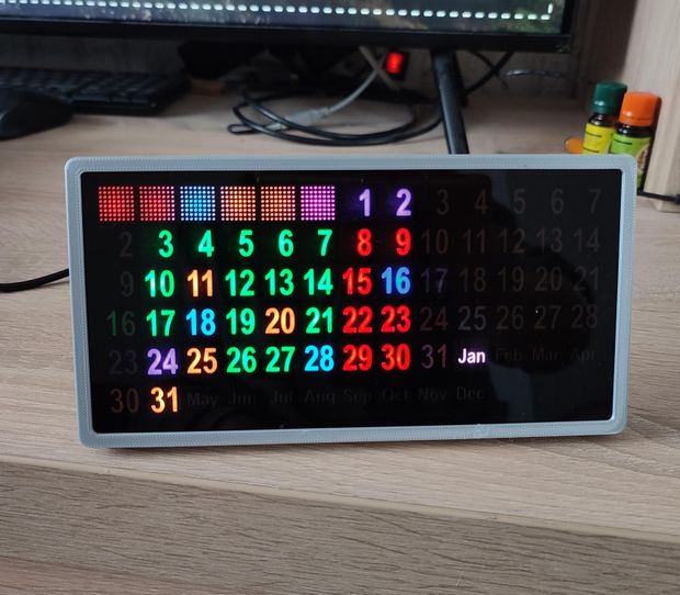 Perpetual Calendar With Google Calendar Connection - Tinkercad
