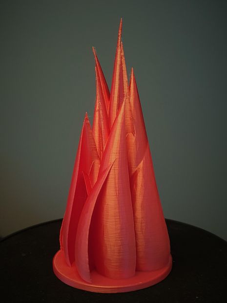 Flame Ornament (from a Water Droplet) - Tinkercad