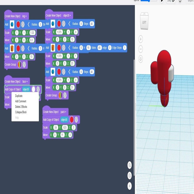 Among Us Character With Tinkercad Code Blocks - Tinkercad