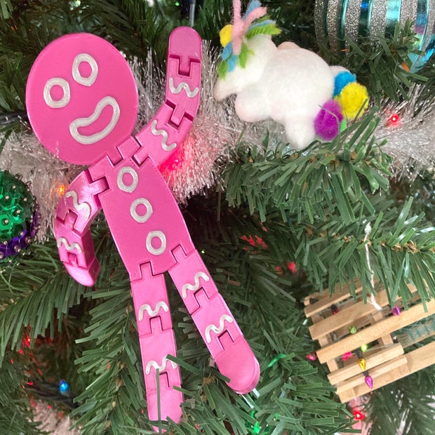 3D Print Articulated Gingerbread Man + Articulated Joint Tinkercad