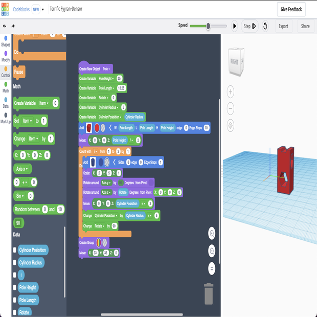 3D Sticky Notes Holder Using Tinkercad Codeblocks - Tinkercad