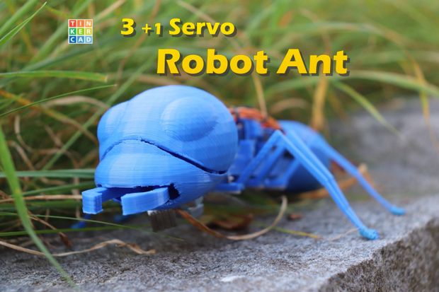 Blue Robot Ant - Tinkercad