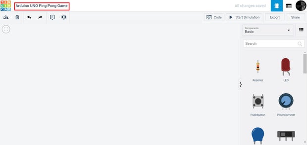 Autodesk Tinkercad Simulation of Arduino UNO Ping Pong Game V2.0 ...