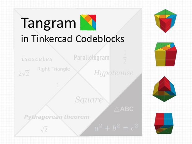 Tangram in Tinkercad Codeblocks - Tinkercad