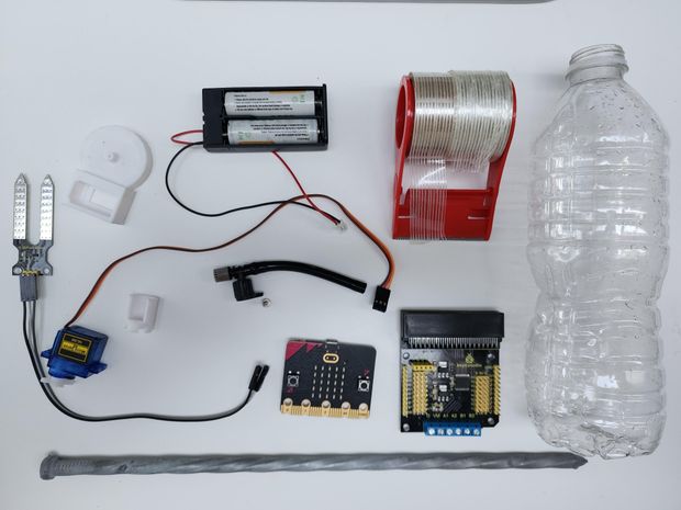 Use Plastic Bottle to Make Automatic Plant Watering System. - Tinkercad