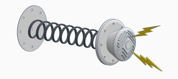Spring Wire Mic 3D Printed Spring Reverb Microphone - Tinkercad