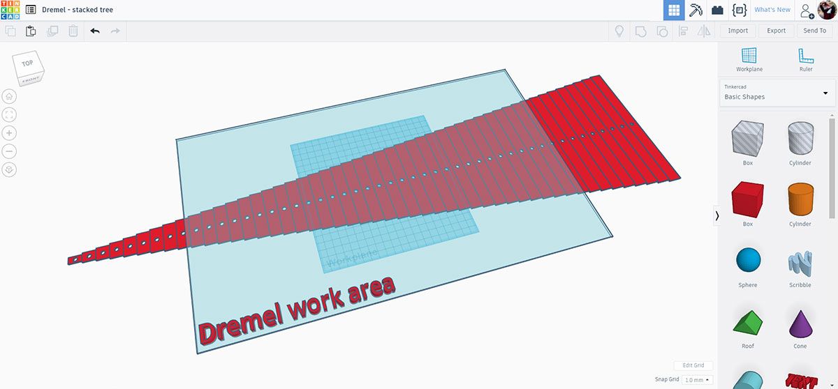 Stacked Collapsible Tree - Tinkercad
