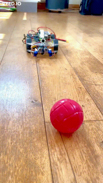 Autonomous Ball Chasing Rover Using Computer Vision - Tinkercad