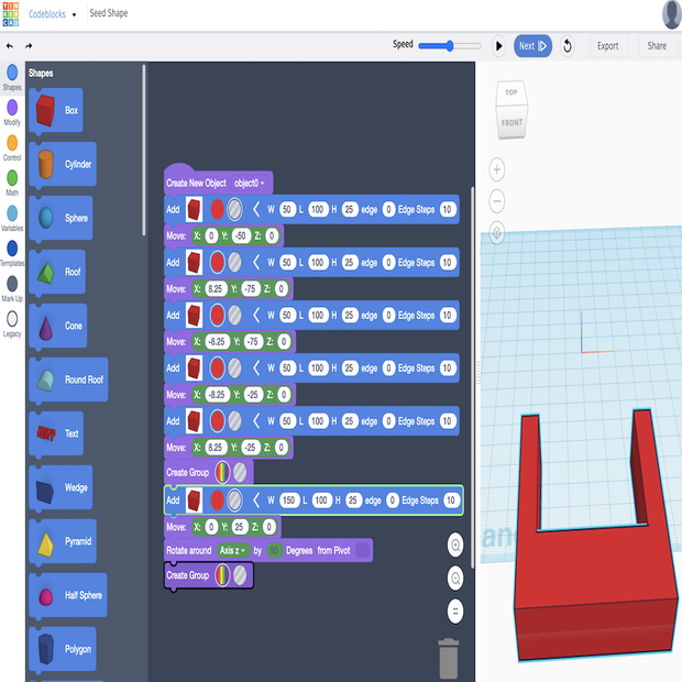 Quilt Pattern Engineering Using Tinkercad - Tinkercad