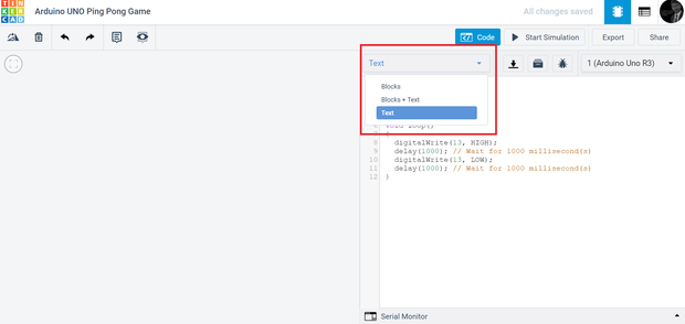 Autodesk Tinkercad Simulation of Arduino UNO Ping Pong Game V2.0 ...