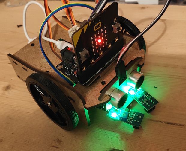 Micro Bit Robot Code DIY Micro:bit Educational Mobile Robot V2 - Tinkercad