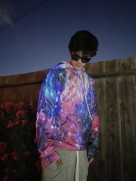 Fiber Optic Galaxy Hoodie With 8 Patterns - Tinkercad